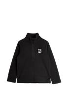 Microfleece Zip Ls Tee Outerwear Fleece Outerwear Fleece Jackets Black Mini Rodini