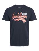 Jjelogo Tee Ss Neck 2 Col 23/24 Noos Jnr Tops T-Kortærmet Skjorte Navy Jack & J S