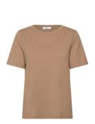 Cc Heart Regular T-Shirt Tops T-shirts & Tops Short-sleeved Beige Coster Copenhagen