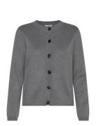 Objester Sli L/S Knit Cardigan Noos Tops Knitwear Cardigans Grey Object