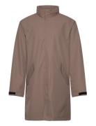 Rømø Logo Lw Rain Long Jacket Outerwear Rainwear Rain Coats Brown H2O