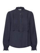 Arielll Shirt Ls Tops Shirts Long-sleeved Navy Lollys Laundry