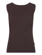 Tank Top Tops T-shirts & Tops Sleeveless Brown REMAIN Birger Christensen