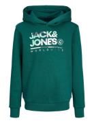 Jjluke Sweat Hood Jnr Tops Sweatshirts & Hoodies Hoodies Green Jack & J S