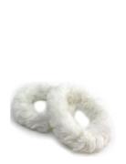 Furry Scrunchie 2 Pcs Accessories Hair Accessories Scrunchies White Pipol's Bazaar