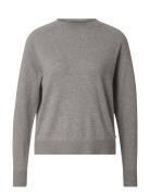 Freya Cotton/Cashmere Sweater Tops Knitwear Jumpers Grey Lexington Clothing