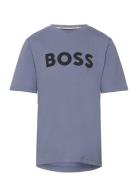 Short Sleeves Tee-Shirt Tops T-Kortærmet Skjorte Blue BOSS