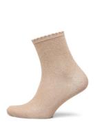 Pcsebby Glitter Long Socks Noos Bc Lingerie Socks Regular Socks Beige Pieces