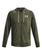 Ua Rival Terry Lc Fz Tops Sweatshirts & Hoodies Hoodies Green Under Armour