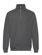 Half Zip Sweat Tops Sweatshirts & Hoodies Sweatshirts Grey Lindbergh