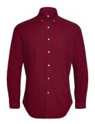 Custom Fit Garment-Dyed Oxford Shirt Tops Shirts Casual Red Polo Ralph Lauren