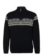 Moritz Masc Sweater Tops Knitwear Half Zip Jumpers Black Dale Of Norway