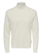 Onswyler Life Reg 14 Roll Knit Noos Tops Knitwear Turtlenecks White ONLY & SONS