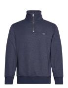 Reg Shield Half Zip Sweat Tops Sweatshirts & Hoodies Sweatshirts Blue GANT