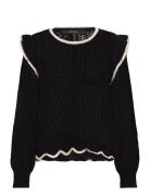 Vmmadelyn Ls O-Neck Short Pullover Tops Knitwear Jumpers Black Vero Moda