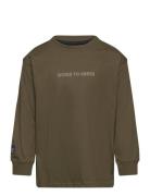 Tnlavine Os L_S Tee Tops T-shirts Long-sleeved T-Skjorte Khaki Green The New