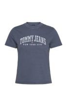 Tjw Reg Varsity Tee Tops T-shirts & Tops Short-sleeved Navy Tommy Jeans