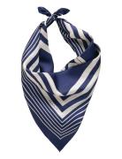 Monogram Border Silk Scarf Accessories Scarves Lightweight Scarves Navy GANT