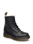 1460 Serena Black Burnished Wyoming Shoes Boots Ankle Boots Ankle Boots Flat Heel Black Dr. Martens