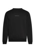 Monologo Crew Neck Tops Sweatshirts & Hoodies Sweatshirts Black Calvin Klein Jeans