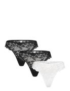 Brief Thong Reg Iris Lace Back G-streng Undertøj Black Lindex