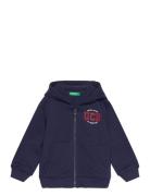 Jacket W/Hood L/S Tops Sweatshirts & Hoodies Hoodies Navy United Colors Of Benetton