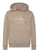 Basic Hoody Carbon Tops Sweatshirts & Hoodies Hoodies Beige Alpha Industries