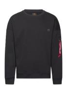 Alpha Essentials Rl Sweater Designers Sweatshirts & Hoodies Sweatshirts Black Alpha Industries