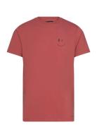 Patrick Organic Tee Tops T-Kortærmet Skjorte Red Clean Cut Copenhagen