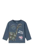 Nmmabrum Peppapig Ls Nreg Top Cplg Tops T-shirts Long-sleeved T-Skjorte Navy Name It