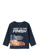 Nmmaske Cars Nreg Ls Top Box Wdi Tops T-shirts Long-sleeved T-Skjorte Navy Name It