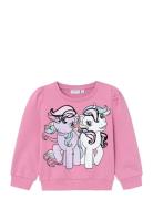 Nmfsine Mlp Sweat Bru Cplg Tops Sweatshirts & Hoodies Sweatshirts Pink Name It