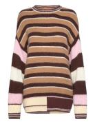 Long Sleeve Crew Neckline Jumper, 2 Tops Knitwear Jumpers Multi/patterned STINE GOYA