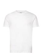 Slim-Fit Cotton T-Shirt Tops T-Kortærmet Skjorte White Mango