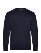 Mens Pullover Sweatshirt Tops Sweatshirts & Hoodies Sweatshirts Navy Denham