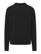 Karlos Merino Cashmere Knit Tops Knitwear Round Necks Black Rue De Tokyo