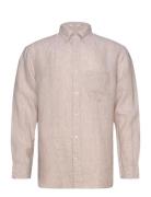 Reg Linen Shirt Tops Shirts Linen Shirts Beige GANT