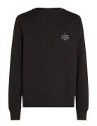 Hilfiger Stack Sweatshirt Tops Sweatshirts & Hoodies Sweatshirts Black Tommy Hilfiger