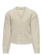 Kogpiumo L/S Button Up Cardigan Knt Noos Tops Knitwear Cardigans Beige Kids Only