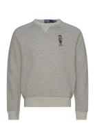 Polo Bear Fleece Crewneck Sweatshirt Tops Sweatshirts & Hoodies Sweatshirts Grey Polo Ralph Lauren