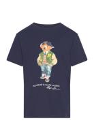 Polo Bear Cotton Jersey Tee Tops T-Kortærmet Skjorte Blue Ralph Lauren Kids