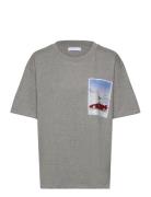 2Nd Arale Tt - Midweight Jersey Tops T-shirts & Tops Short-sleeved Grey 2NDDAY