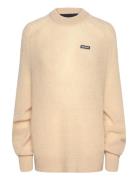 Light Knit Logo Sweater Tops Knitwear Jumpers Beige ROTATE Birger Christensen