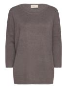 Fqj -Pu Tops Knitwear Jumpers Brown FREE/QUENT