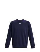 Ua Rival Fleece Crew Sport Sweatshirts & Hoodies Sweatshirts Navy Under Armour