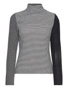 Long Sleeve Pleated Shoulder Top, 2 Tops T-shirts & Tops Long-sleeved Black STINE GOYA