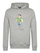 Polo Bear Fleece Hoodie Tops Sweatshirts & Hoodies Hoodies Grey Polo Ralph Lauren