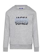 Jcoray Color Sweat Crew Neck Fst Jnr Tops Sweatshirts & Hoodies Sweatshirts Grey Jack & J S