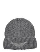 Pull On Hat Accessories Headwear Hats Beanie Grey Zadig & Voltaire Kids