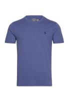 Custom Slim Fit Jersey Crewneck T-Shirt Designers T-Kortærmet Skjorte Blue Polo Ralph Lauren